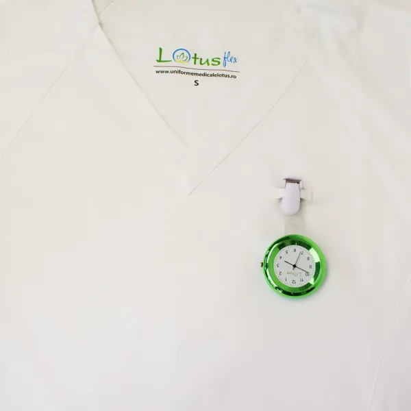 Ceas pentru doctori, cu clip-on, Lotus, verde