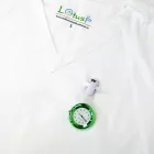 Ceas pentru doctori, cu clip-on, Lotus, verde