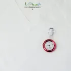 Ceas pentru doctori, cu clip-on, Lotus, rosu