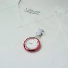 Ceas pentru doctori, cu clip-on, Lotus, rosu