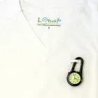 Ceas pentru doctori, cu carabiniera, negru, Lotus