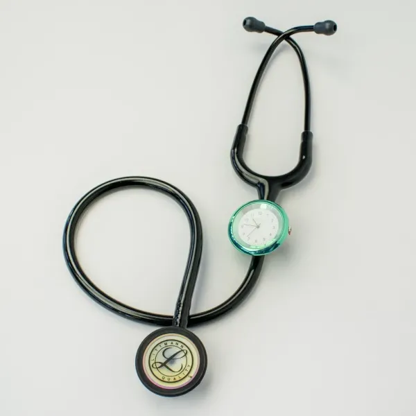 Ceas pentru doctori, cu prindere pe stetoscop, Lotus, turcoaz