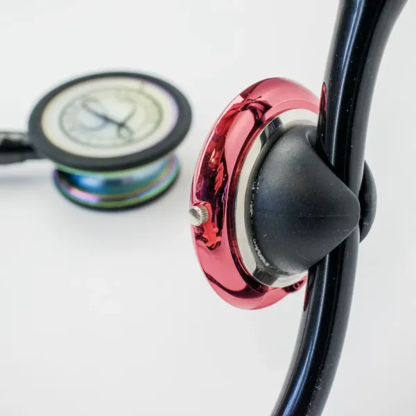 Ceas pentru doctori, cu prindere pe stetoscop, Lotus, rosu