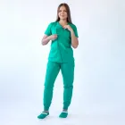 Costum medical Lotus Flex, stretch, verde chirurgical, TRS-JK1 TRS-SP4-V3