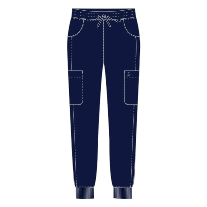 Pantaloni medicali Lotus Flex, stretch, cu snur, albastru deschis, TRS-SP4-V3 - imagine 4
