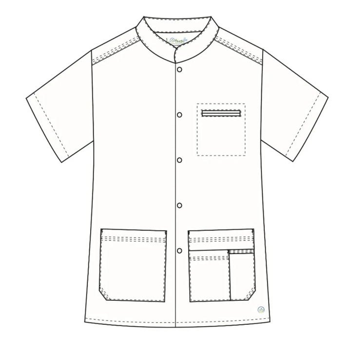 Costum medical Lotus Flex, stretch, alb, TRS-JK7 TRS-SP9 - imagine 9