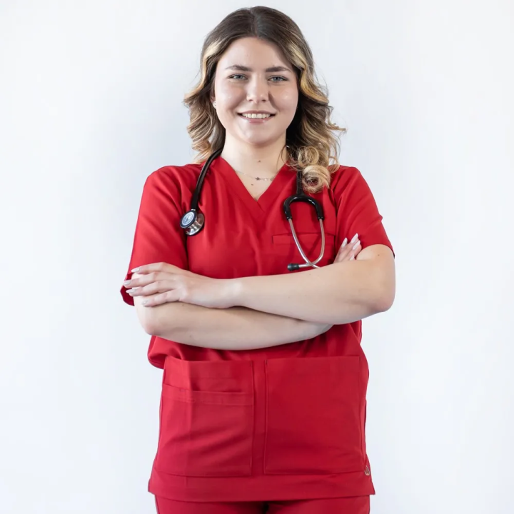 Costum medical Lotus Flex, stretch, rosu, TRS-NP16 TRS-SP9 - imagine 4