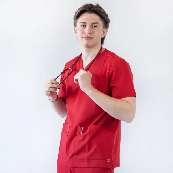 Costum medical Lotus Flex, stretch, rosu, TRS-NP16 TRS-SP9