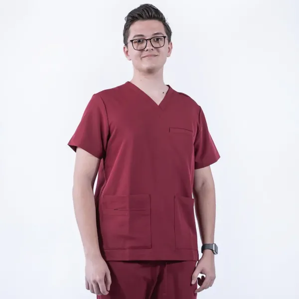 Costum medical Lotus Flex, stretch, visiniu, TRS-NP16 TRS-SP9