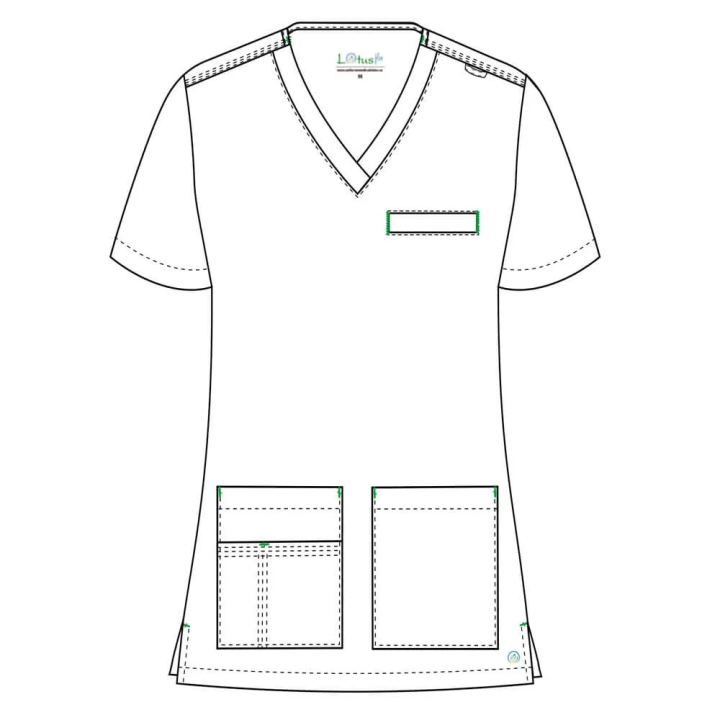 Bluza medicala Lotus Flex, stretch, aqua, TRS-NP16 - imagine 4