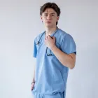 Costum medical Lotus Flex, stretch, albastru ciel, TRS-NP23 TRS-SP9