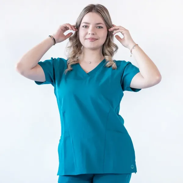 Costum medical Lotus Flex, stretch, turcoaz inchis, TRS-NP24 TRS-SP9