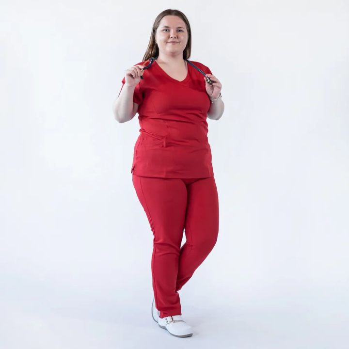 Costum medical Lotus Flex, stretch, rosu, TRS-NP13 TRS-SP9 - imagine 1