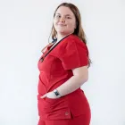 Costum medical Lotus Flex, stretch, rosu, TRS-NP13 TRS-SP9