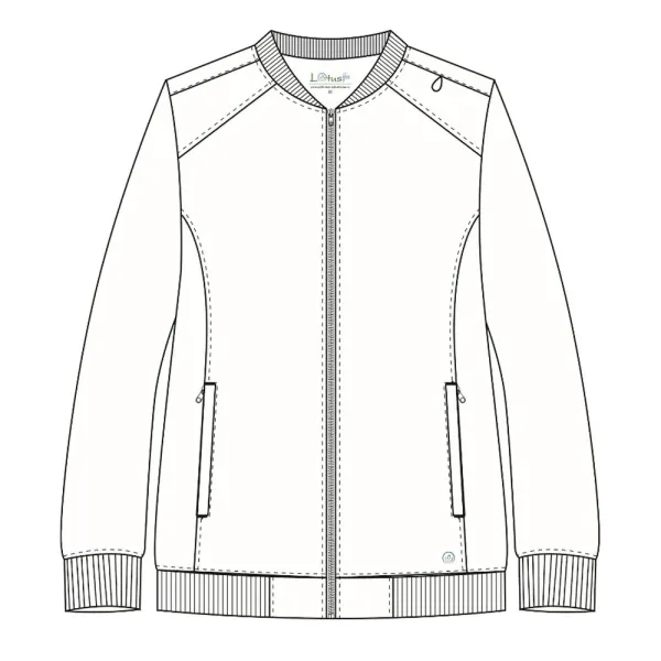Jacheta medicala cu fermoar Lotus Flex, stretch, albastru ciel, TRS-JK10
