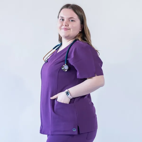 Bluza medicala Lotus Flex, stretch, wine, TRS-JK1