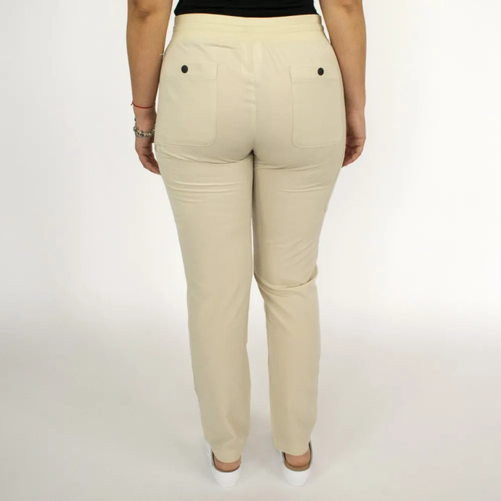 Pantaloni medicali Lotus Flex, stretch, cu snur, bej, RTS-SP3 - imagine 4