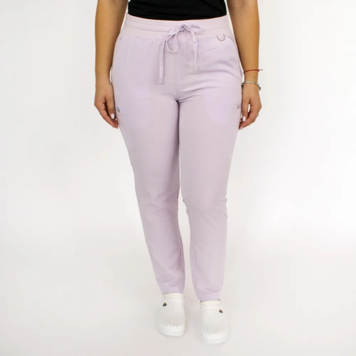 Pantaloni medicali Lotus Flex, stretch, cu snur, mov deschis, RTS-SP3 - imagine 1
