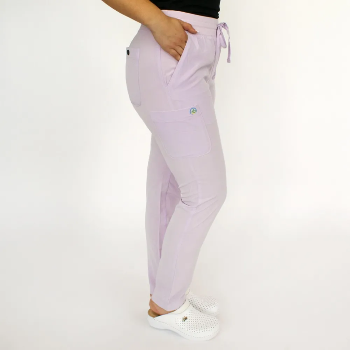 Pantaloni medicali Lotus Flex, stretch, cu snur, mov deschis, RTS-SP3 - imagine 2