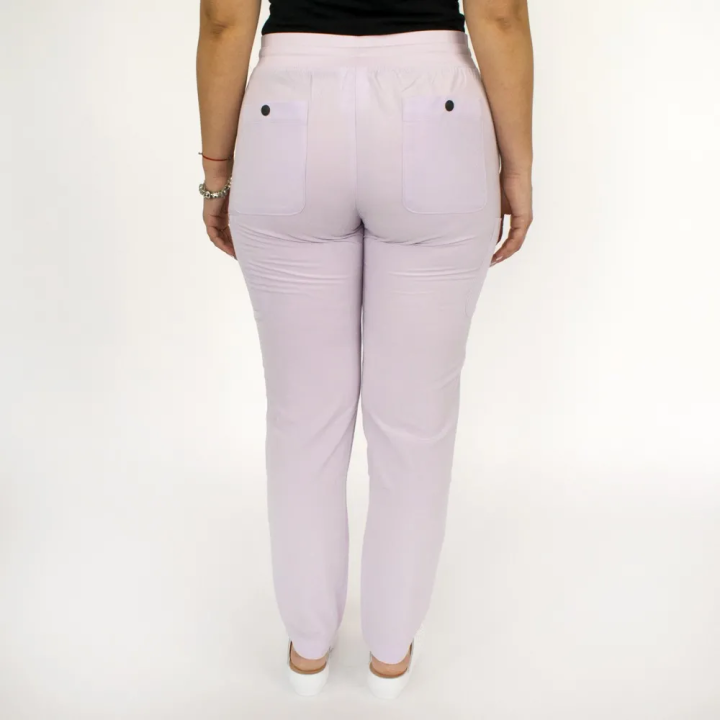 Pantaloni medicali Lotus Flex, stretch, cu snur, mov deschis, RTS-SP3 - imagine 4
