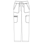 Pantaloni medicali Lotus Flex, stretch, cu elastic si snur, albastru deschis, TS-SP6
