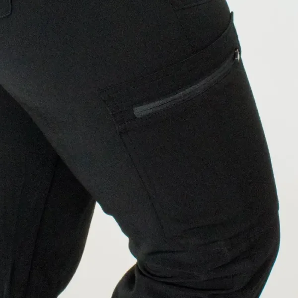 Pantaloni medicali Lotus Flex, stretch, cu elastic si snur, negru, TS-SP6