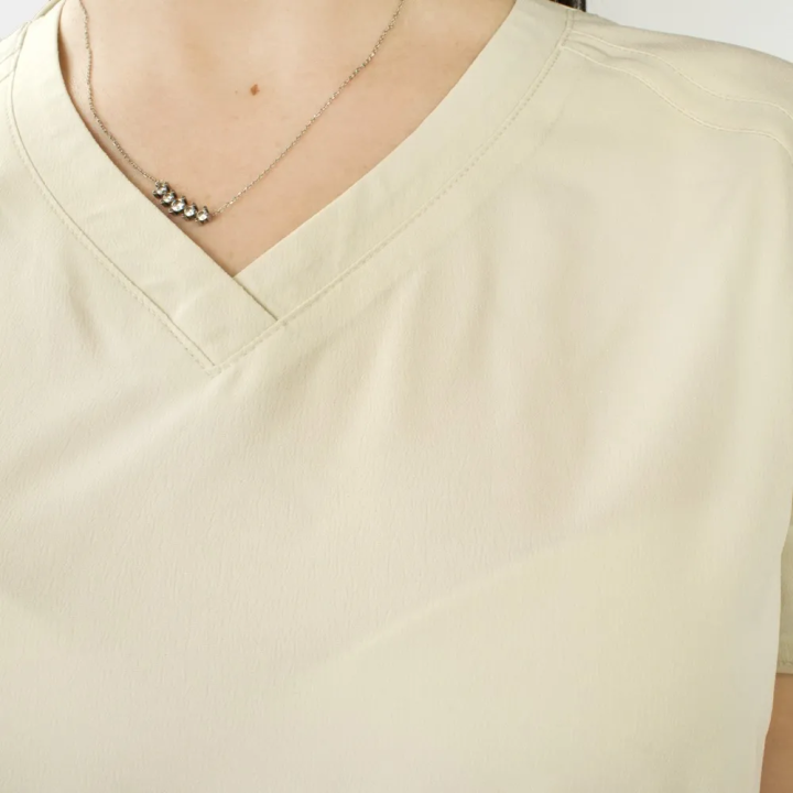 Bluza medicala Lotus Flex, stretch, bej, RTS-NP24 - imagine 4