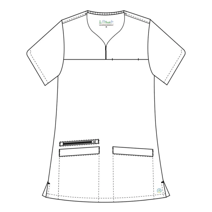 Bluza medicala Lotus Flex, stretch, roz prafuit, RTS-NP10 - imagine 5