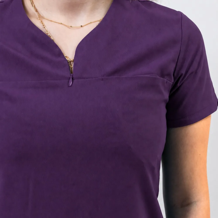 Bluza medicala Lotus Flex, stretch, wine, RTS-NP10 - imagine 4