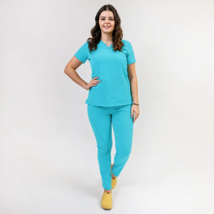 Costum medical Lotus Flex, stretch, sea frost, RTS-NP10 RTS-SP3 - imagine 2