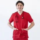 Bluza medicala Lotus Flex, stretch, rosu, TS-NP16