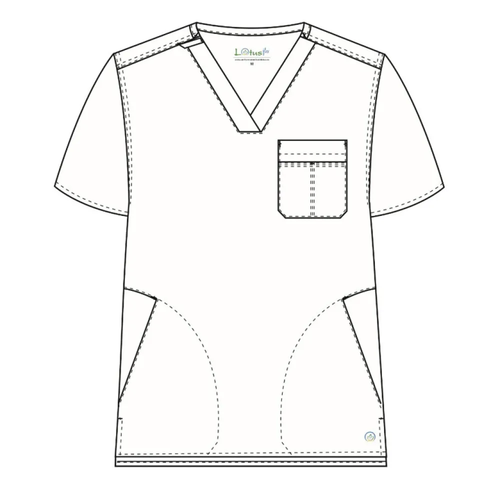 Bluza medicala Lotus Flex, stretch, turcoaz inchis, TS-NP23 - imagine 3