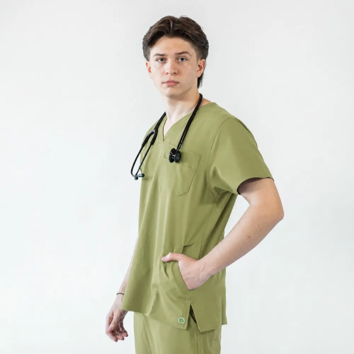Costum medical Lotus Flex, stretch, verde olive, RTS-NP23 RTS-SP3 - imagine 3
