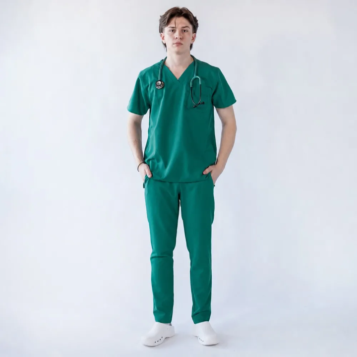Costum medical Lotus Flex, stretch, verde Hunter deschis, RTS-NP23 RTS-SP3 - imagine 1